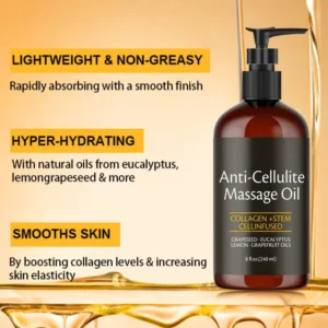 Slimoly Anti Cellulite Massage Oil - Skin Tightening, Moisturizing