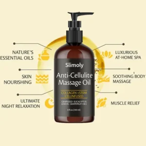 Slimoly Anti Cellulite Massage Oil - Skin Tightening, Moisturizing