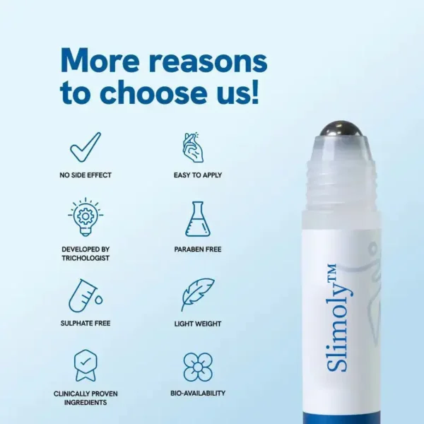 Slimoly™ Professional Anti-Hair Loss Roll-On – Stimulates Hair Growth in 1–2 Weeks