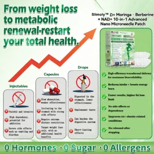 Slimoly™ Moringa & Berberine 10-IN-1 Advanced Nano Microneedle Patch(Once Daily, visible changes in 7 days) ✅ Obesity, Diabetes, Sleep Apnea, And Joint Issues