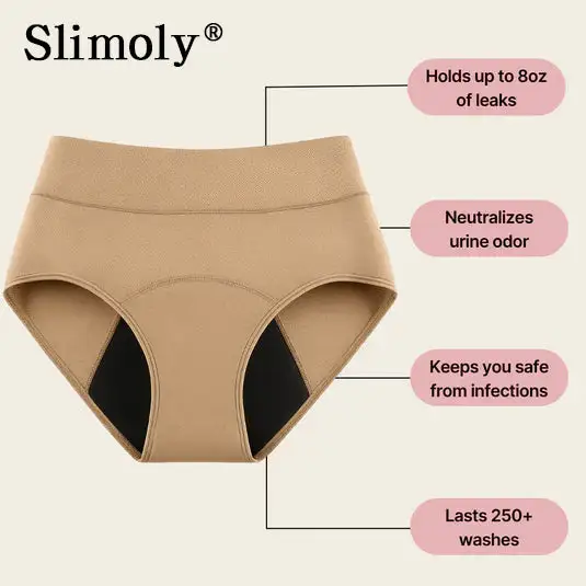 💖Last Day 50% OFF|Slimoly® 100% Leak-Proof Underwear 4-pack🌸