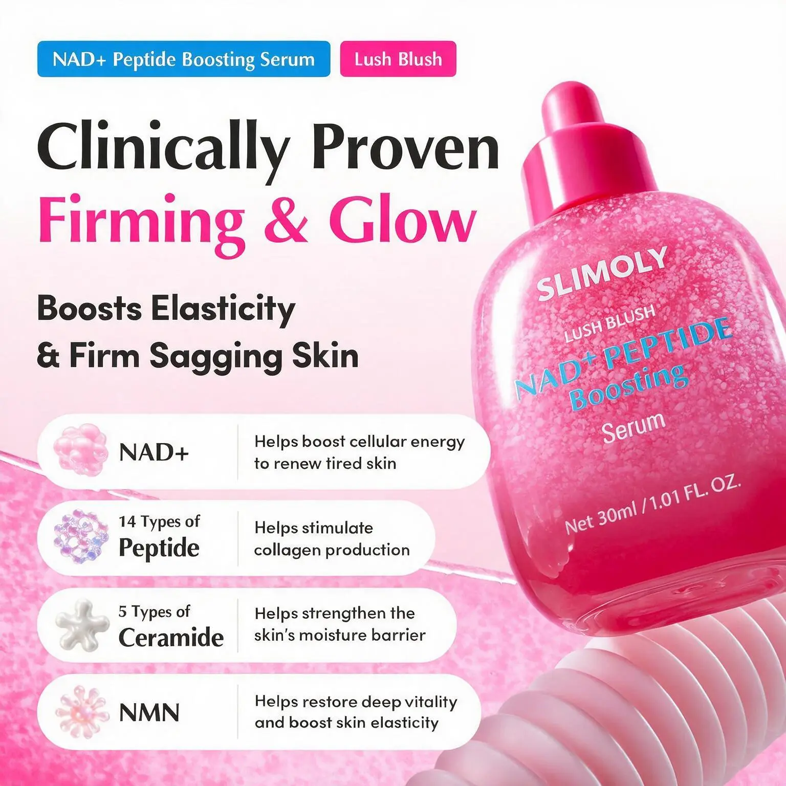 Slimoly NAD+ Peptide Boosting Serum