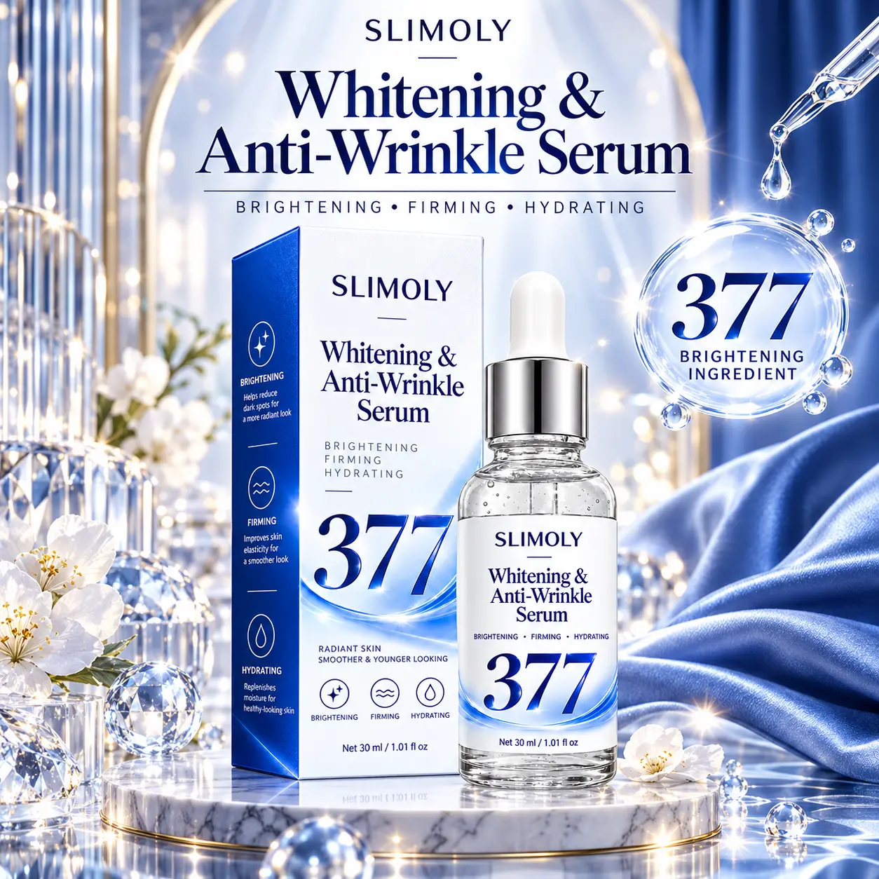 SLIMOLY Brightening Dark Spot Serum – For Face, Neck & Hands – Helps Fade the Look of Dark Spots & Uneven Tone – 70% OFF + 🎁 Free Derma Roller Today