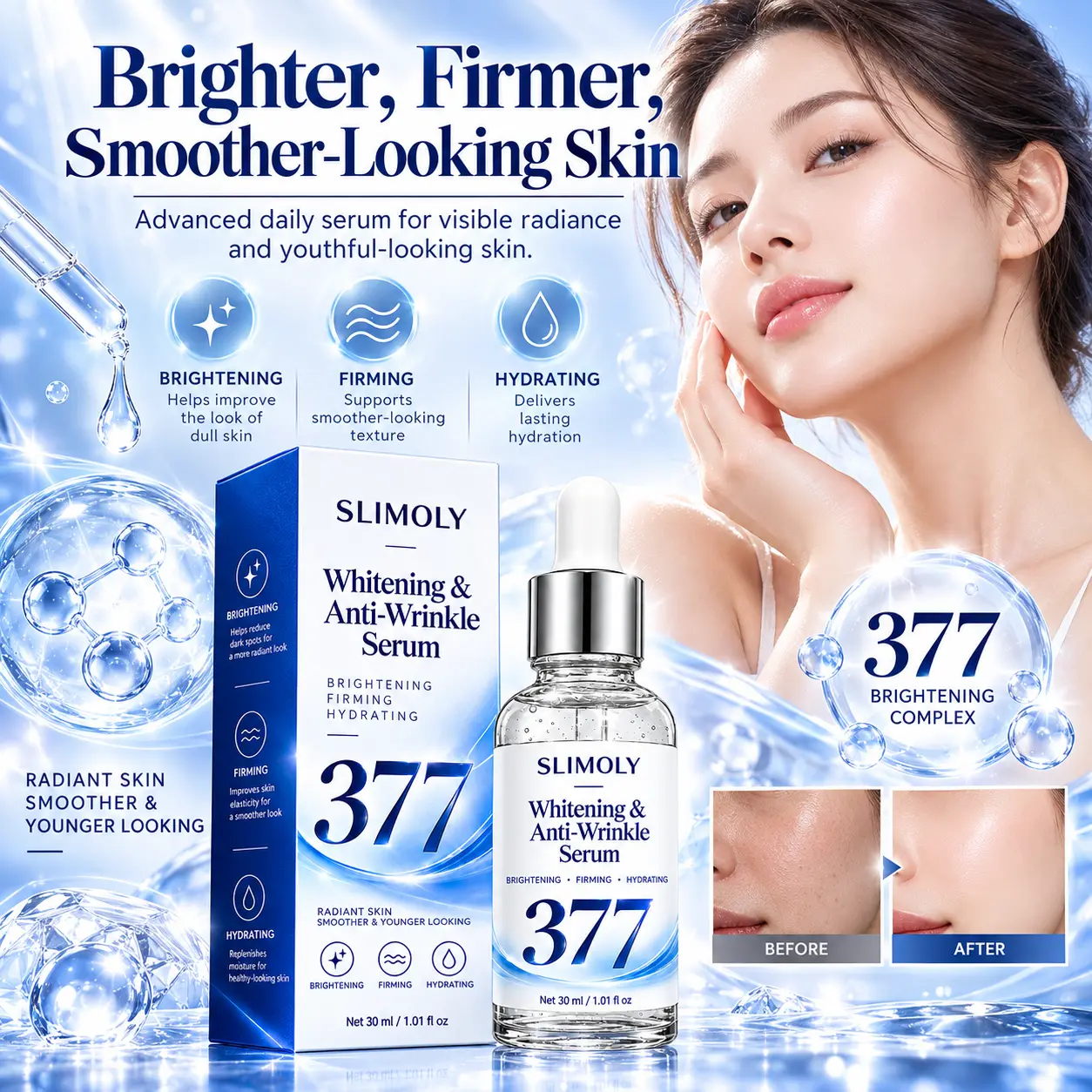 SLIMOLY Brightening Dark Spot Serum – For Face, Neck & Hands – Helps Fade the Look of Dark Spots & Uneven Tone – 70% OFF + 🎁 Free Derma Roller Today