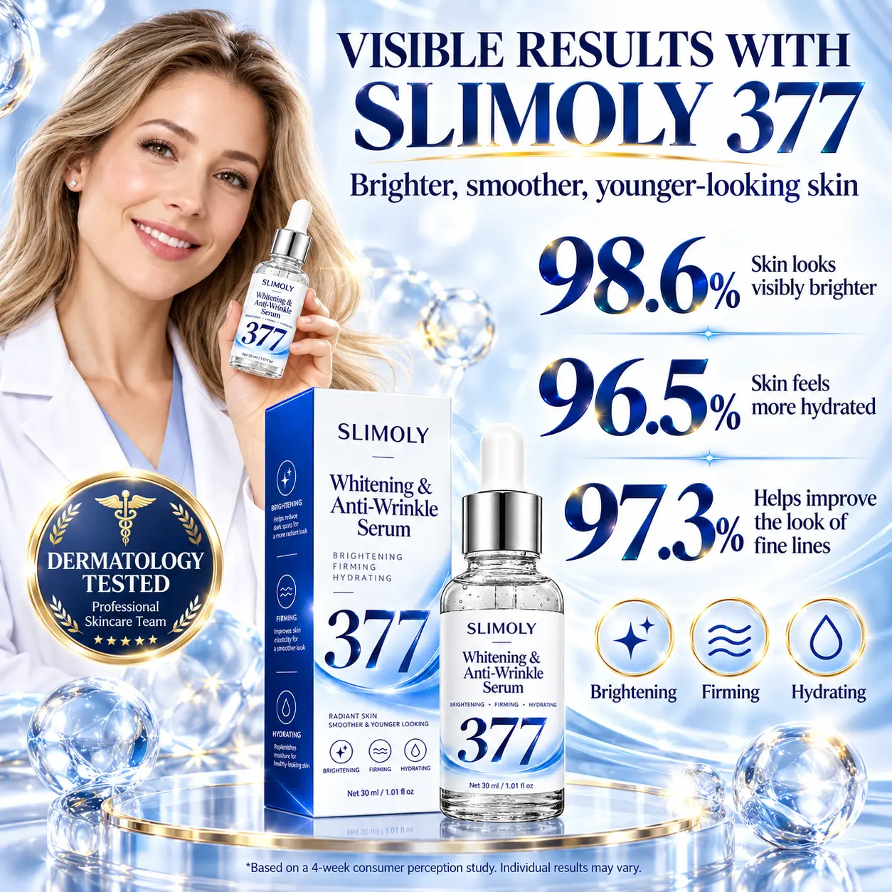 SLIMOLY Brightening Dark Spot Serum – For Face, Neck & Hands – Helps Fade the Look of Dark Spots & Uneven Tone – 70% OFF + 🎁 Free Derma Roller Today